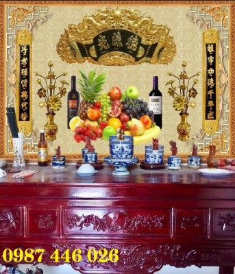 Gạch tranh phòng thờ đẹp HP87