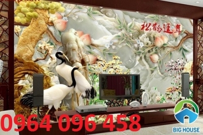 Tranh gạch 3d trang trí phòng khách - SK79