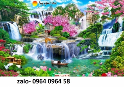 Gạch tranh 3d phong cảnh phong thủy - CMN422