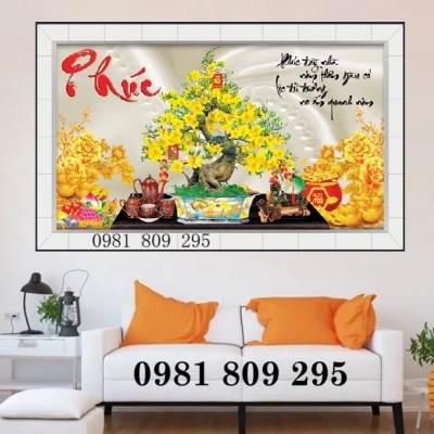 Tranh gạch , gạch trang trí hoa sen ngang HN9393