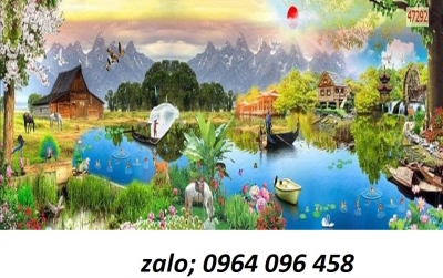 Gạch tranh 3d ốp tường ngoài trời - 93DN