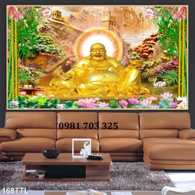 Tranh gạch phật di lặc 3D đẹp