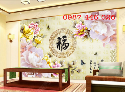 Gạch tranh hoa mẫu đơn HP9283