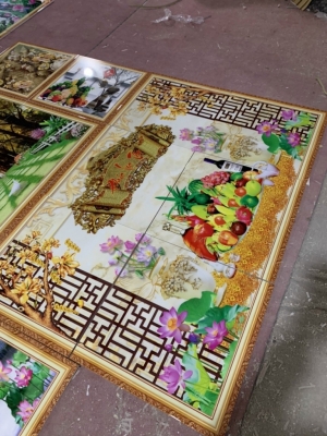 Tranh gạch ốp tường phòng thờ