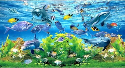 Tranh gạch 3d ốp bể bơi - XX32