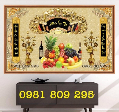 Tranh 3d phòng thờ , tranh gạch men HP8578