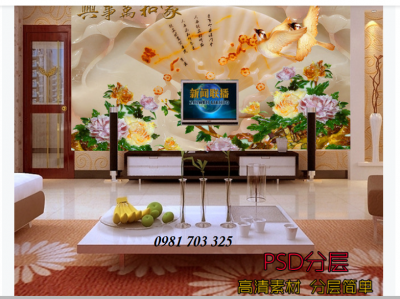 Tranh trang trí phòng khách- tranh gạch ốp tường