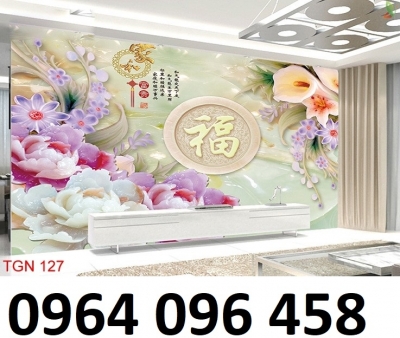 Tranh gạch men 3d phong thủy phòng khách - CBNN85