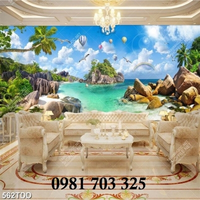 Gạch cảnh biển 3D trang trí đẹp