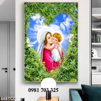 Tranh gạch công giáo 3D