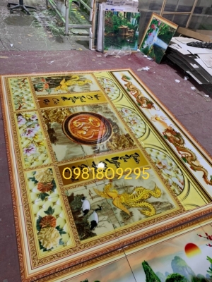 Tranh chữ phúc - gạch 3d phòng thờ HP432
