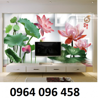 Tranh gạch 3d hoa sen - NBVV6
