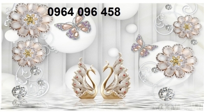 Tranh gạch 3d ốp tường sau ti vi - LMN82