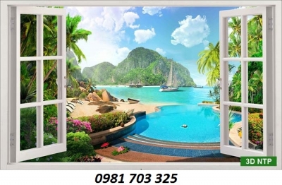 Tranh cửa sổ- gạch tranh trang trí