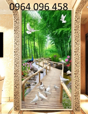 Tranh gạch 3d ốp tường cầu thang - DSCX43