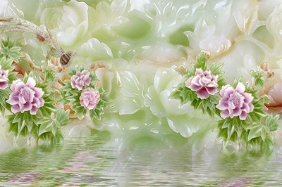 Tranh gạch 3d phong thủy mệnh kim - 0444DN