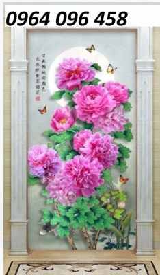Tranh gạch 3d ốp tường hoa mẫu đơn - CX33