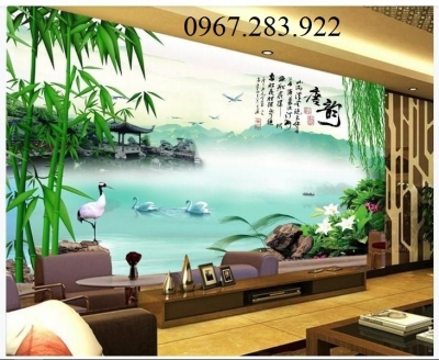 Tranh sơn thủy hữu tình gạch men 3d