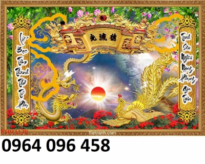 Tranh gạch 3d ốp tường phòng thờ - DCVB7