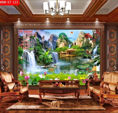 Tranh gạch 3d phong thủy mệnh thủy - CNB89