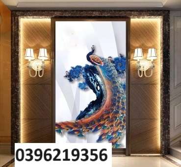 Tranh chim công đẹp trang