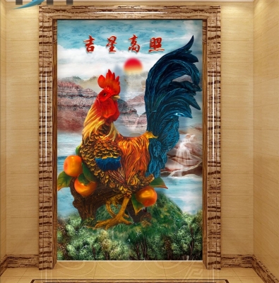 Tranh gạch 3d con gà - 324SDX