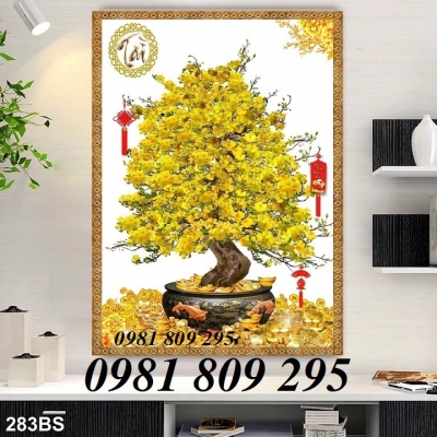 Gạch tranh cao cấp 3D Hoa mai