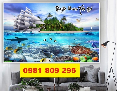 Gạch tranh thuyền cao cấp 3d