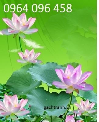 Tranh gạch men 3d hoa sen - XCNN85