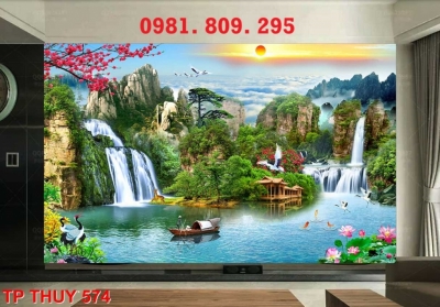 Tranh gạch phong cảnh ngôi nhà