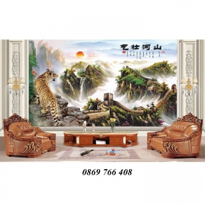 Tranh hổ 3D- tranh gạch 3D