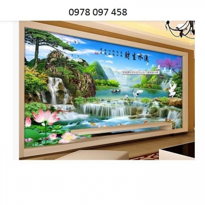 Tranh ốp tường họa tiết phong cảnh thiên nhiên
