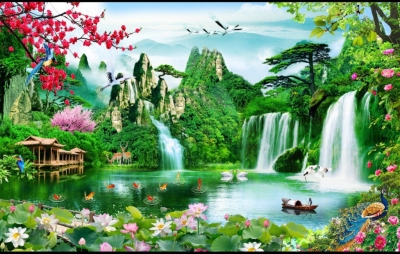 Tranh gạch phong cảnh hữu tìnhh