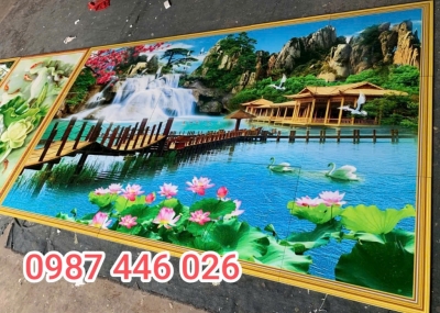 Tranh phong cảnh in gạch đẹp HP543