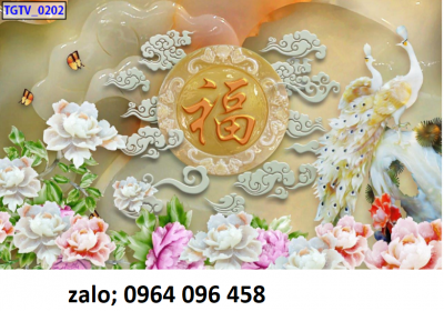Mẫu tranh gạch 3d trang trí phòng khách - N955