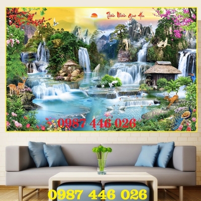 Gạch 3d tranh gạch thác nước HP8233
