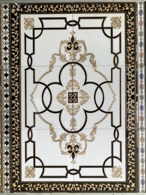 Thảm gạch men lát sàn trang trí phòng khách, chiếu nghỉ 3d