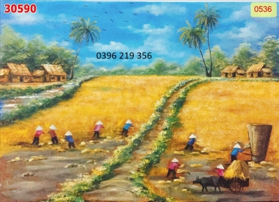 Gạch tranh đồng quê trang trí tường