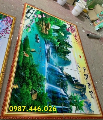 Gạch tranh phong cảnh 3d HP384