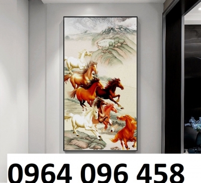 Tranh gạch 3d mã đáo thành công - HNB77