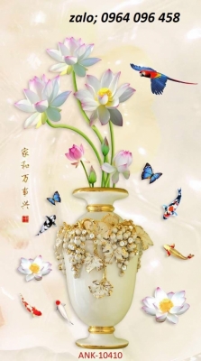 Tranh gạch 3d bình hoa - 9888CN