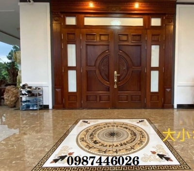 Gạch thảm vuông khắc vàng HP283