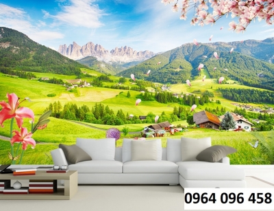 Tranh phong cảnh thiên nhiên - tranh gạch 3d - KHBV1