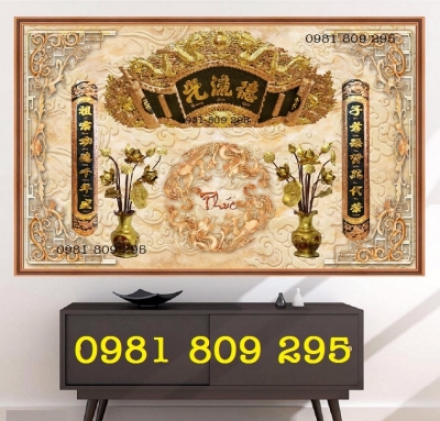 Tranh phòng thờ - gạch tranh 3d phúc lộc thọ