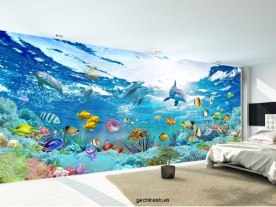 Tranh gạch 3d ốp bể bơi - nhà tắm - SXCX43