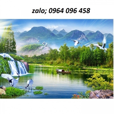 Tranh 3d cảnh đồng quê - tranh gạch 3d đồng quê - 865XP