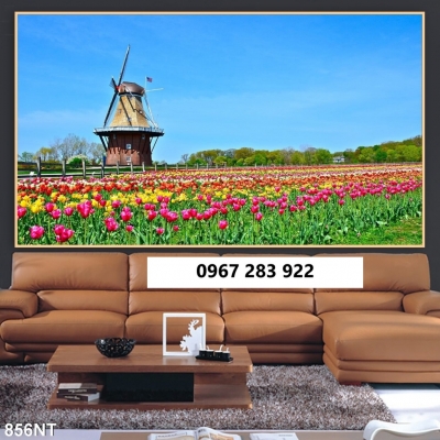 Gạch tranh trang trí vườn hoa