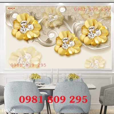 Gạch tranh ốp tường hoa ngọc