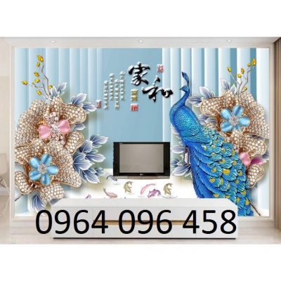 Tranh gạch 3d ốp tường sau ti vi - SX432