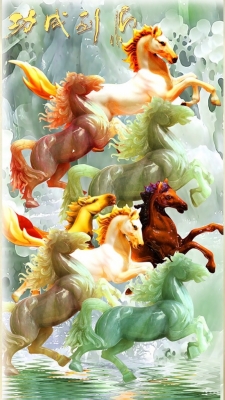 Tranh gạch 3d mã đáo thành công - CCCV54